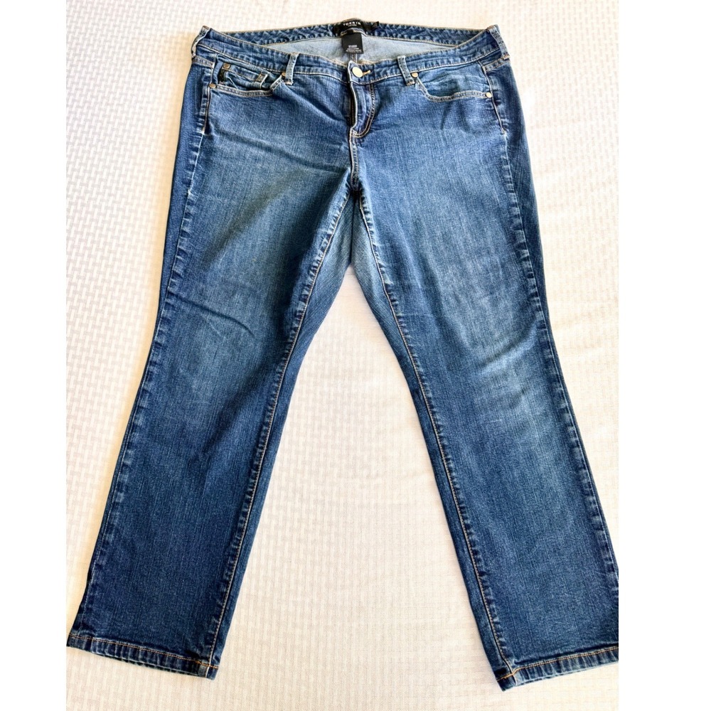 Torrid Denim Plus Size 20 Straight Leg Medium Wash Stretch Jeans Blue Casual‎